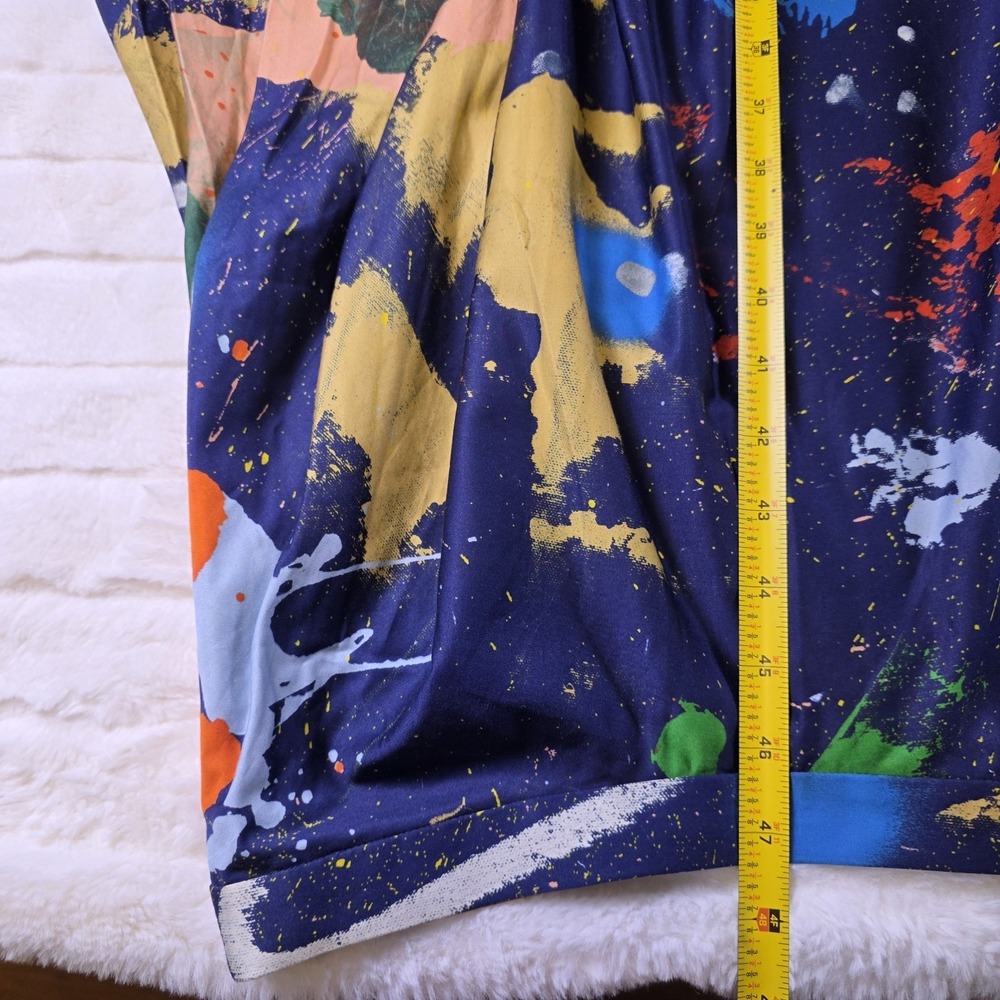 Ralph Lauren Purple Label Maguire Satin Maxi Skirt Size 12 Paint Splatter $2890 - Picture 7 of 8